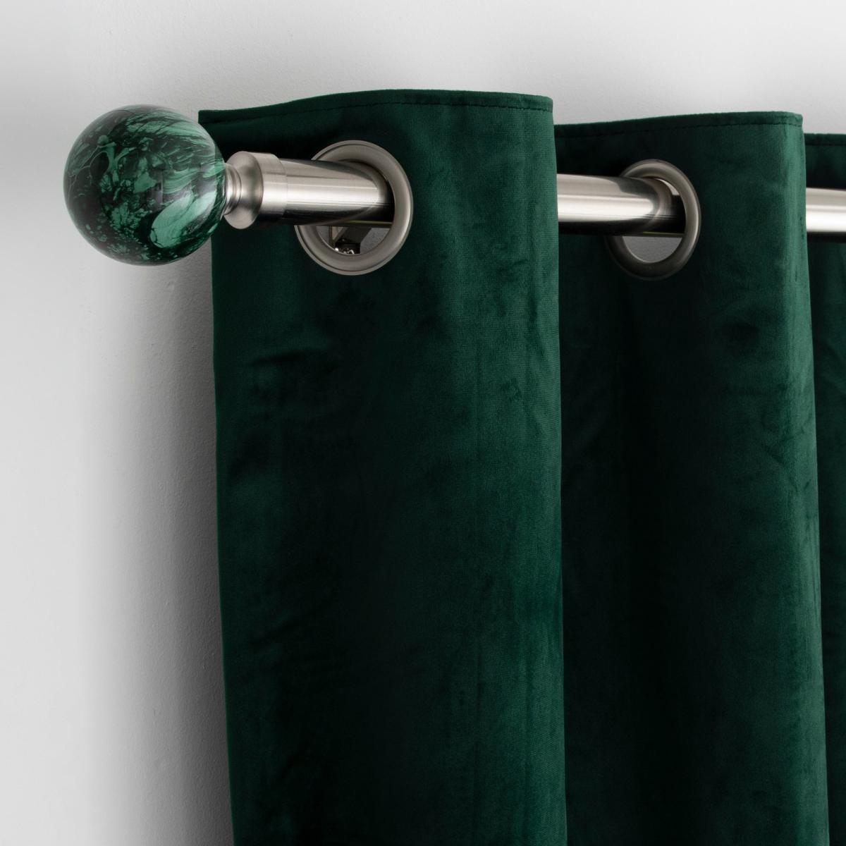 Malachite Ball Extendable Metal Eyelet Curtain Pole – image 1
