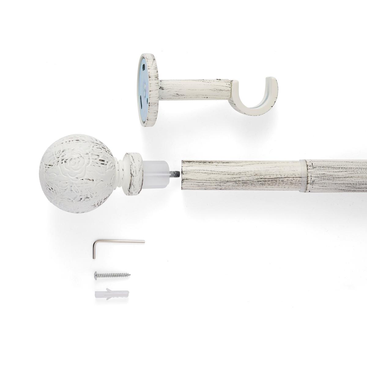 Vintage Floral Extendable Metal Curtain Pole – image 2