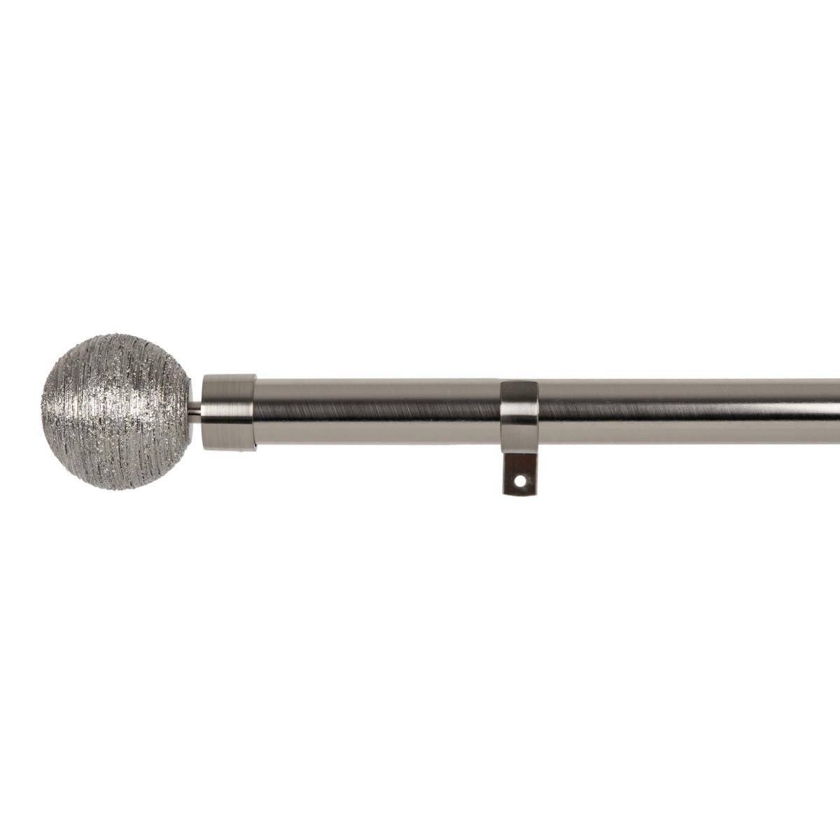 Holford Ball Extendable Curtain Pole Dia. 25/28mm Silver – image 2