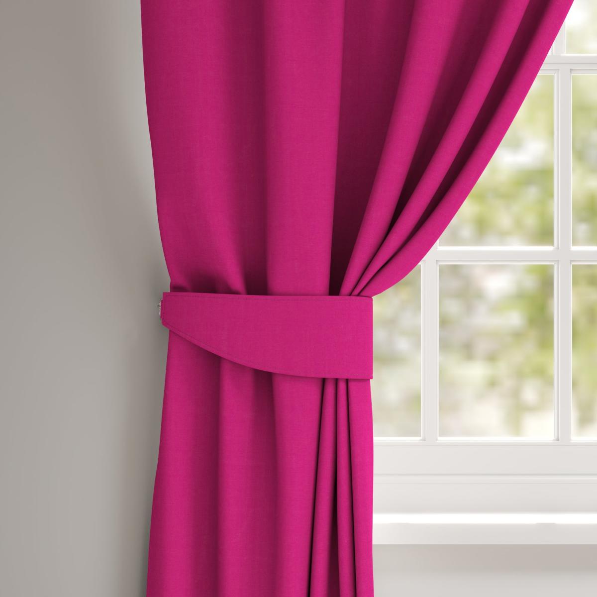 Panama Cotton Made to Measure Tieback Panama Fuchsia – image 1