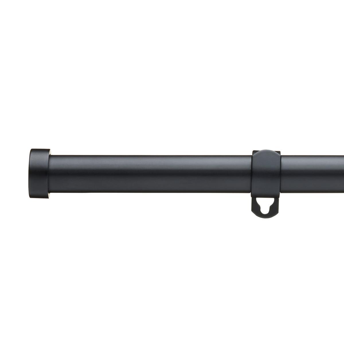 Trinity Satin Steel Extendable Curtain Pole Dia. 16/19mm Matt Black – image 2