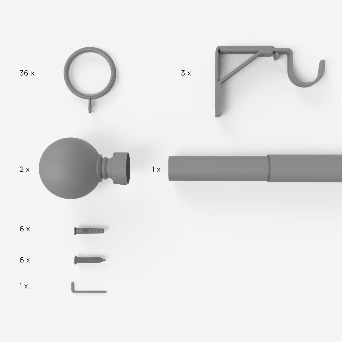 Ashton Metal Extendable Curtain Pole Chrome – image 4