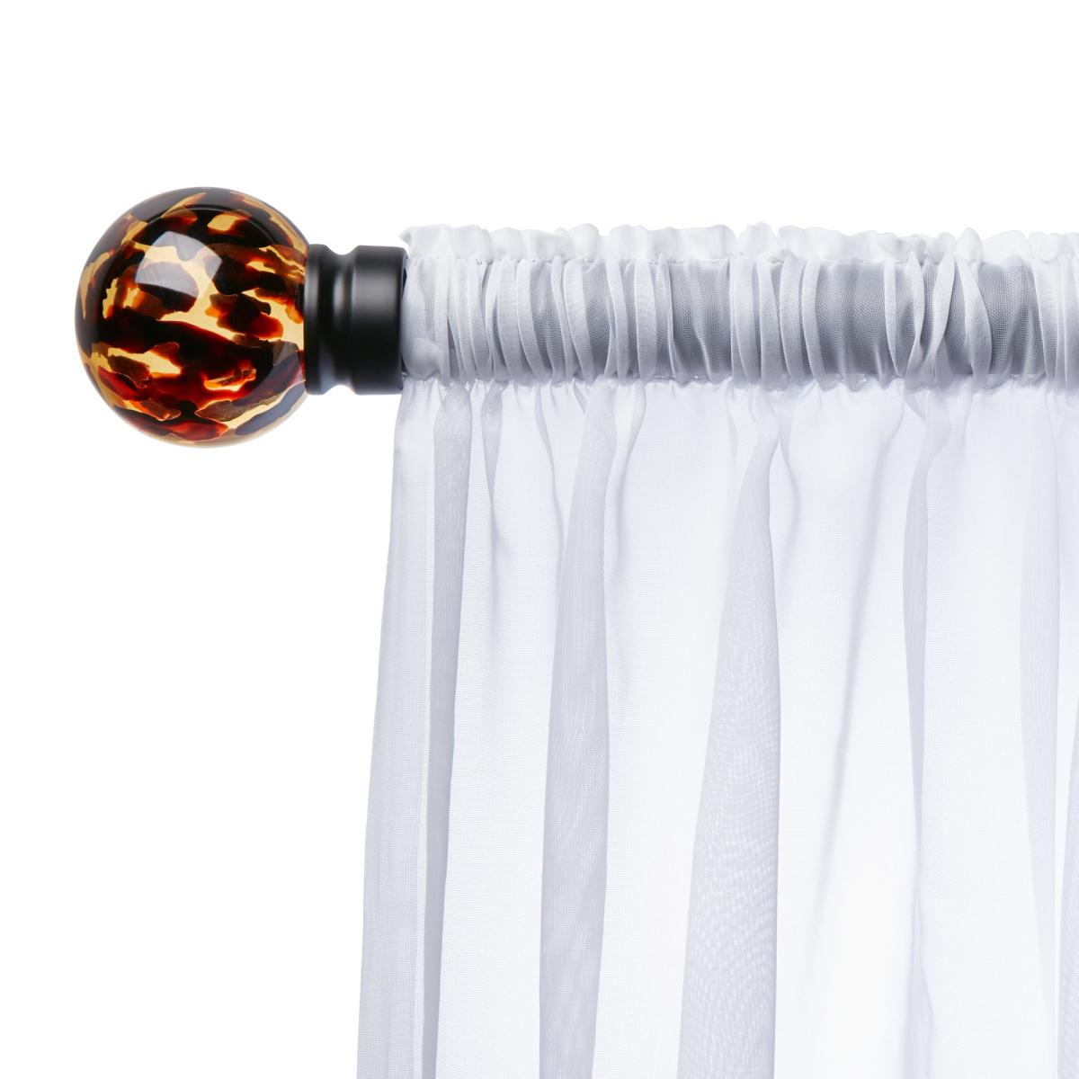 Mix and Match Pair of Tortoise Shell Finials Dia. 25/28mm Black/Yellow – image 2