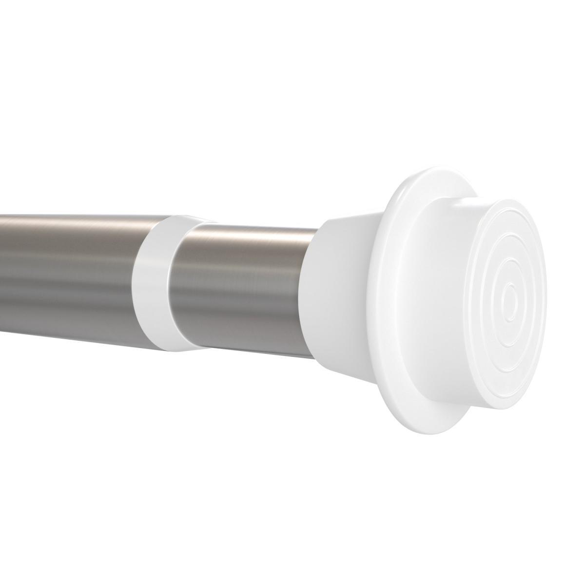 Easy Fit 60 Second Satin Silver Extendable Tension Curtain Pole Dia. 19/22mm Satin Silver – image 5
