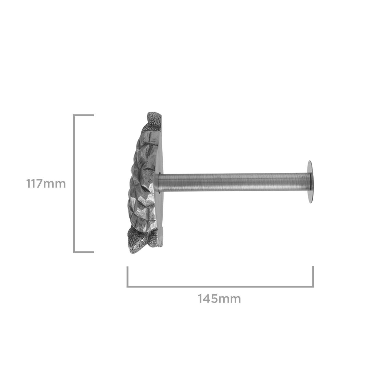 Tortoise Curtain Hook Antique Brass – image 3