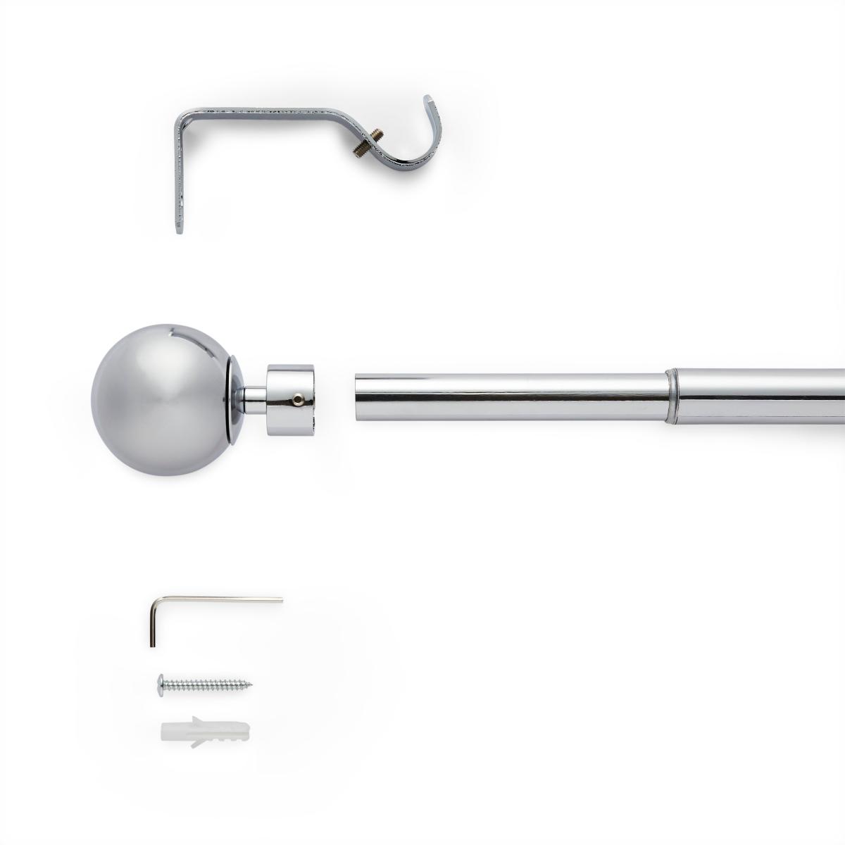 Globe Extendable Metal Eyelet Curtain Pole – image 2