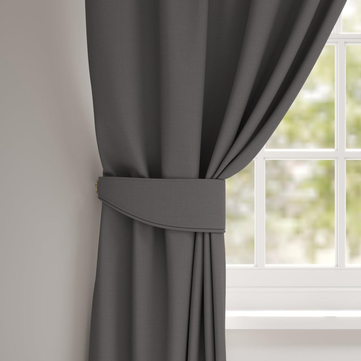 Panama Cotton Made to Measure Tieback Panama Pewter – image 1