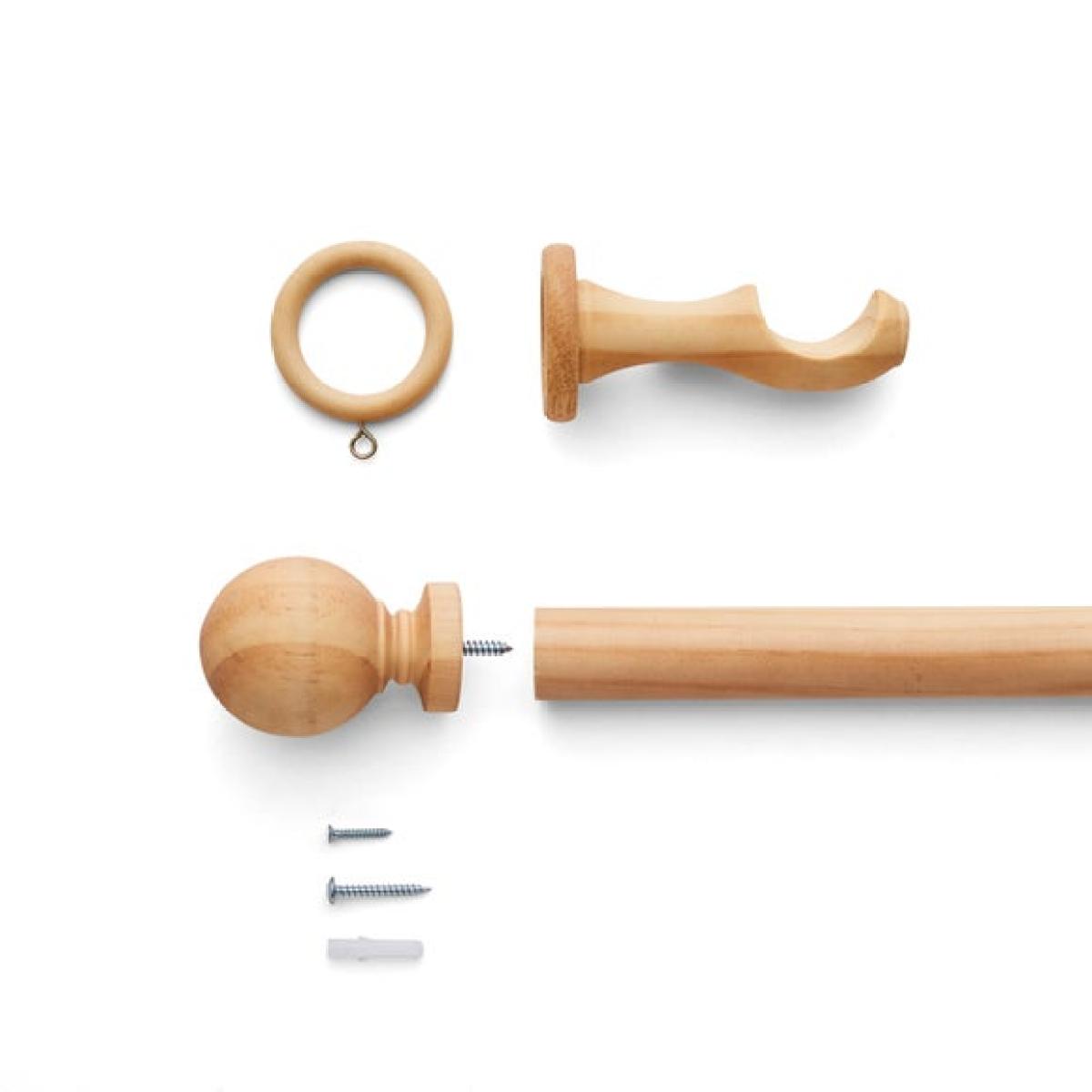 Ashton Wood Curtain Pole – image 3