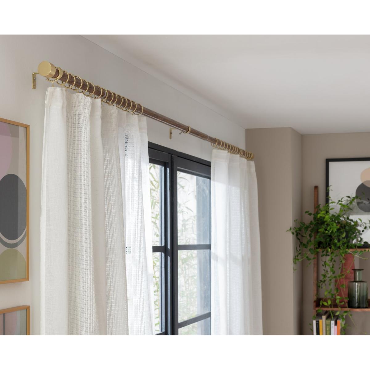 Argos Home Walnut Extendable Curtain Pole - 110cm - 300cm – image 2