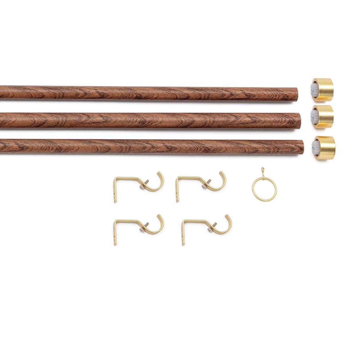 Argos Home Walnut Extendable Curtain Pole - 110cm - 300cm – image 4