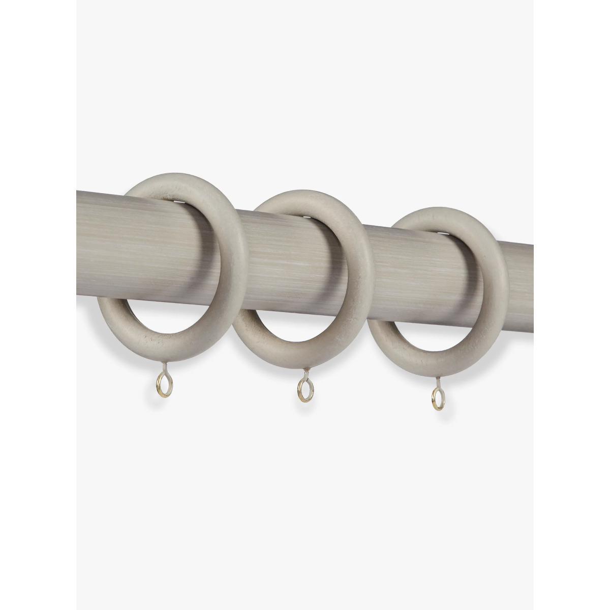 John Lewis & Partners Grey Curtain Rings, 35mm, Set of 6 – image 3