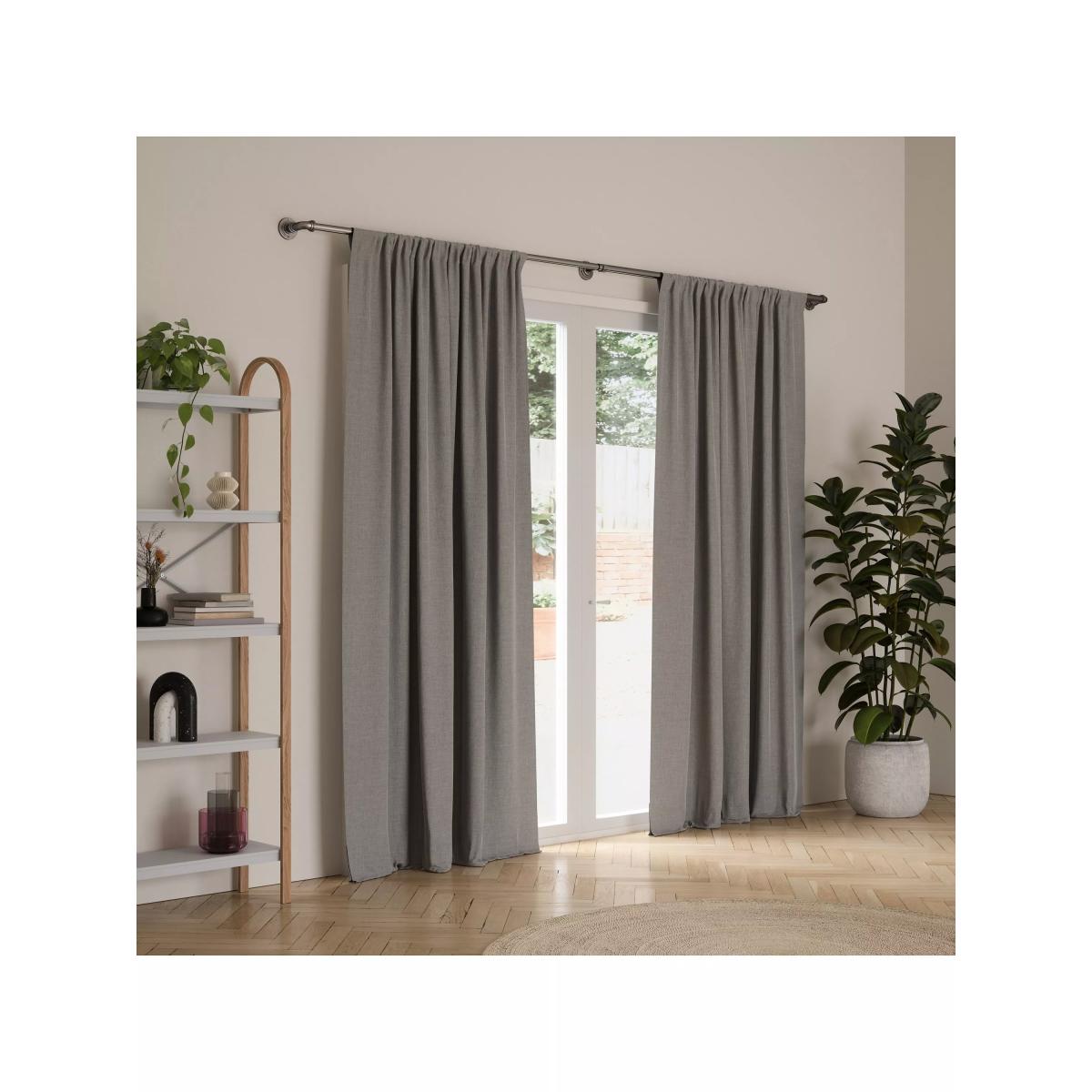 Umbra Industrial Pipe Extendable Curtain Pole Kit, Pewter, Dia.25mm – image 4