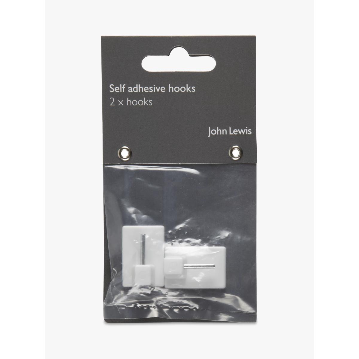 John Lewis & Partners Net Rod Stick-On Hooks, Set of 2 – image 2