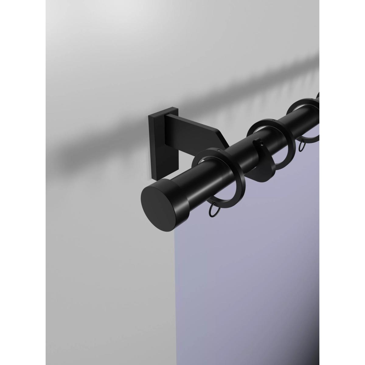 John Lewis Select Curtain Pole with Rings and Stud Finial, Wall Fix, Dia.25mm – image 4
