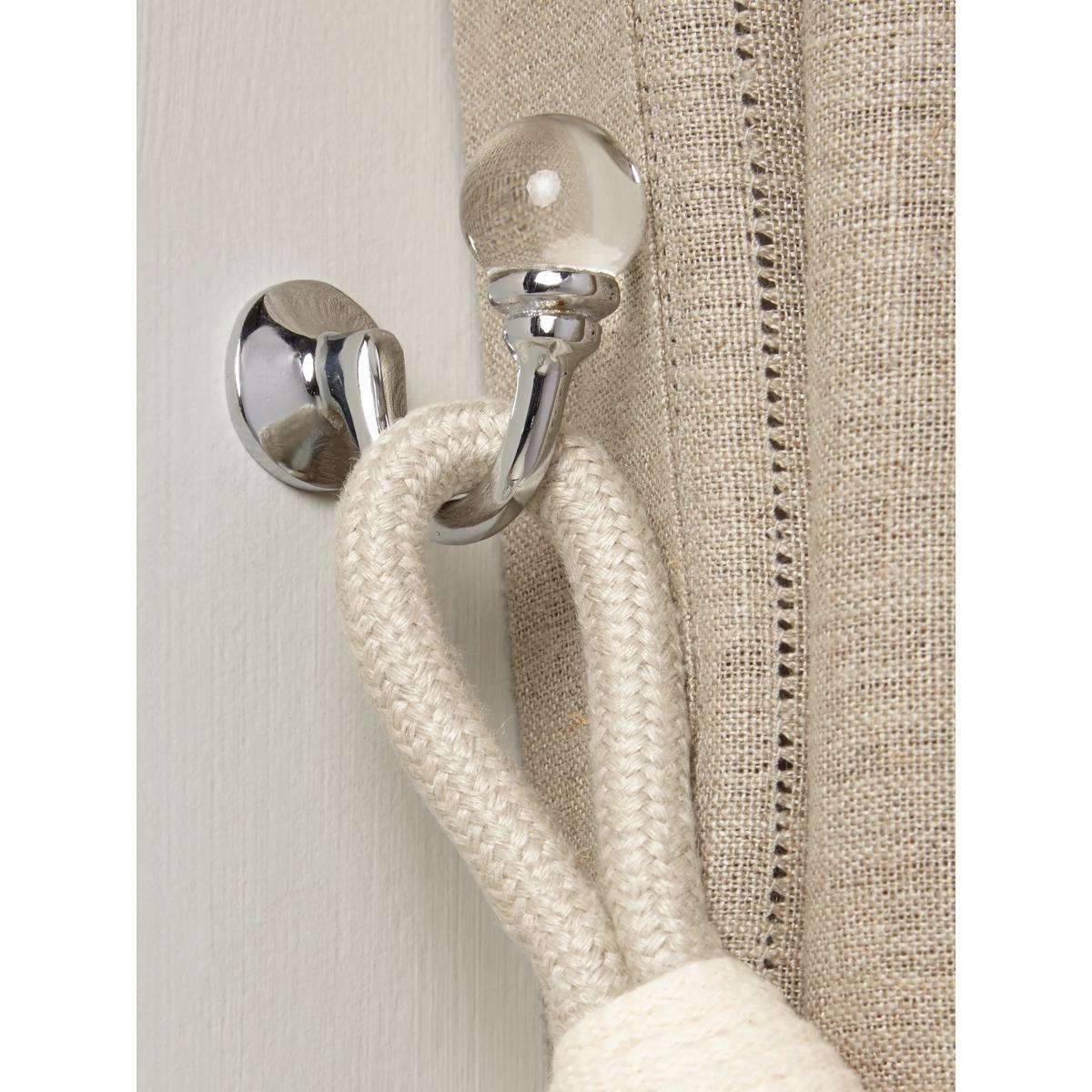 John Lewis & Partners Glass Ball Tieback Hook, Pair – image 2