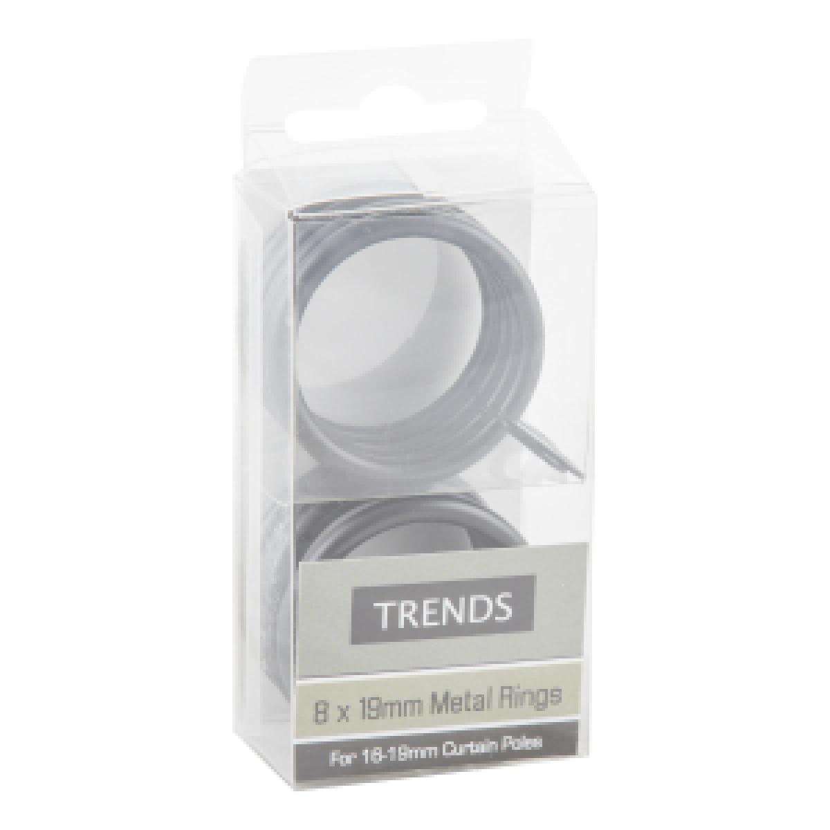 Metal Curtain Rings Eight Pack - Chrome – image 3