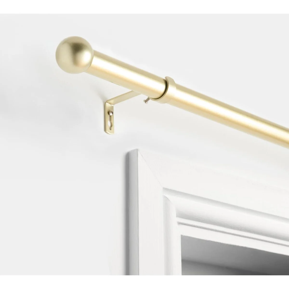 OHS Trumpet Extendable Curtain Pole - Brushed Gold / 7cm / Iron – image 2