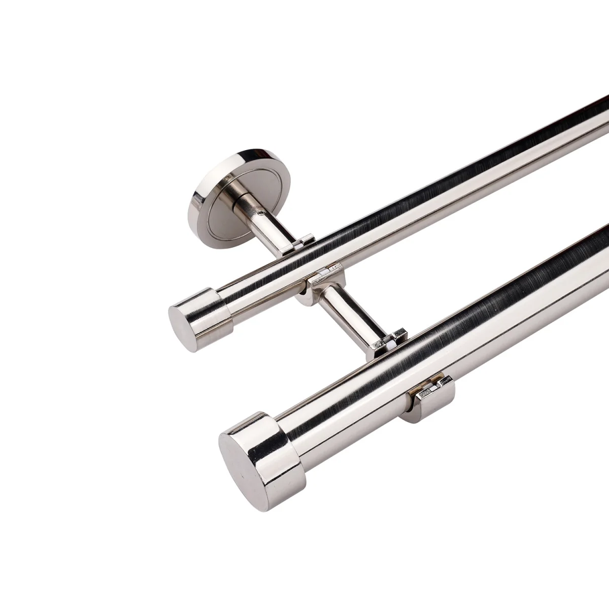 Double Layer Curtain Pole - Silver / 170-300cm – image 2