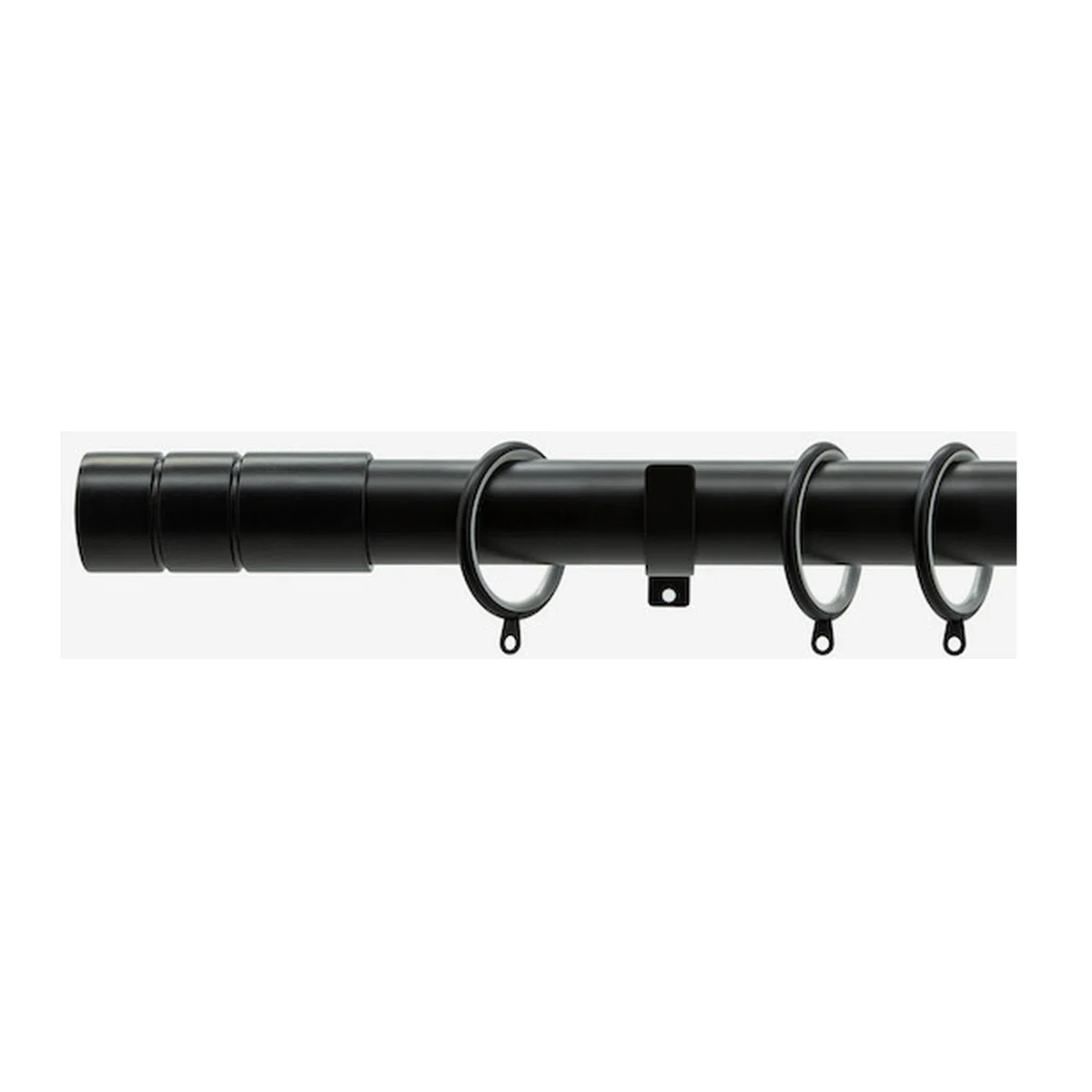 Antqiue Brass 28mm Glass Bubbles Fixed Length Metal Curtain Pole - Antique Brass / 190cm