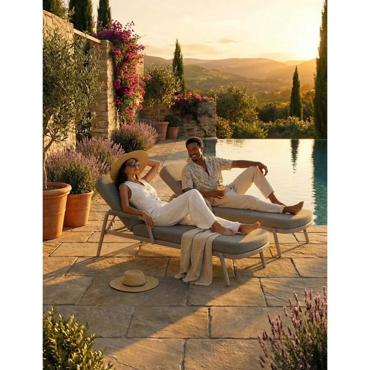 Royalcraft Set of 2 Haze Sun Loungers Grey – image 4