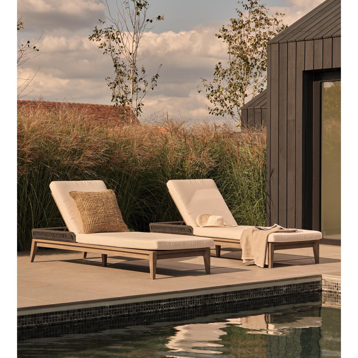 OKA, Whittaker Garden Lounger - Dark Cocoa, Garden Seating – image 2