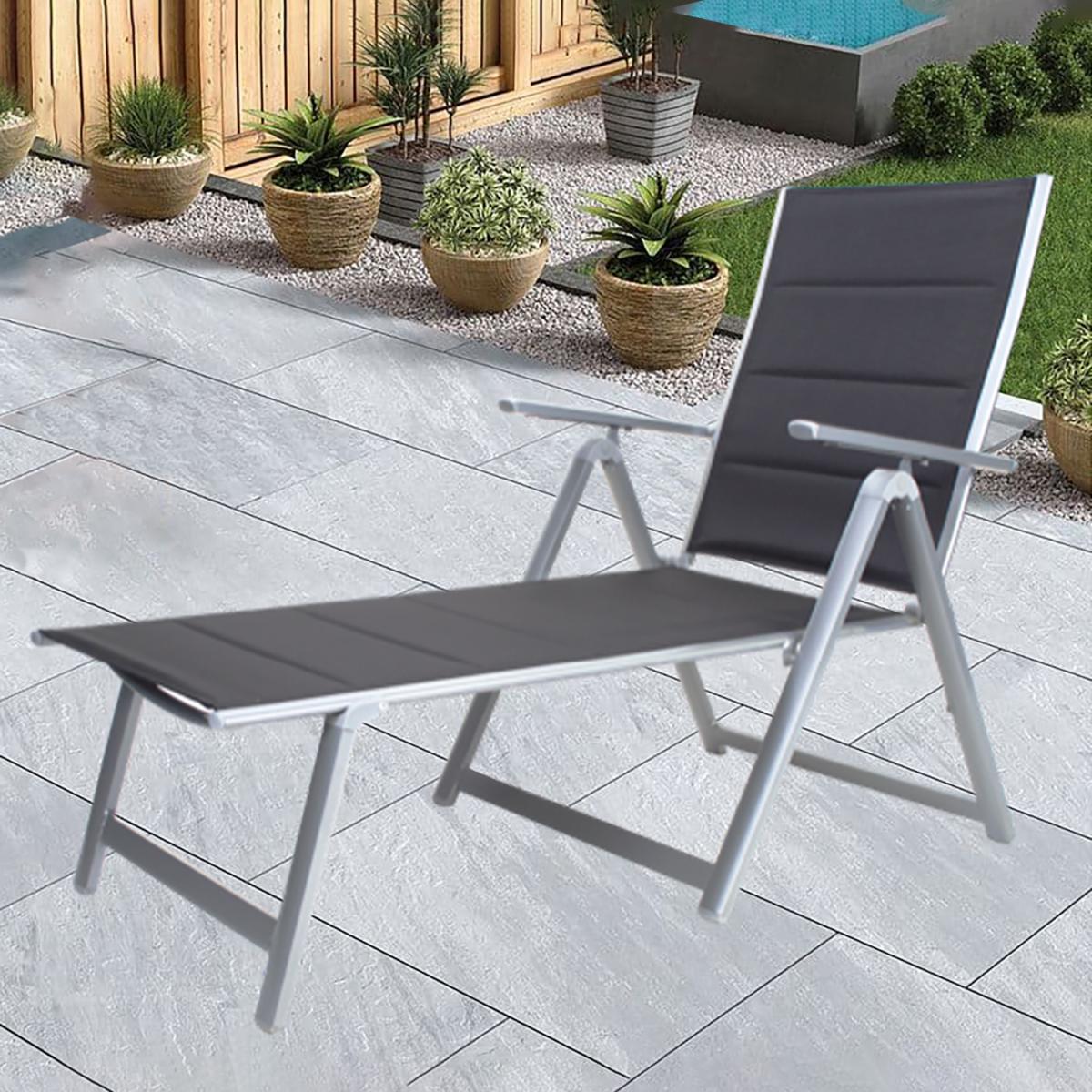 Deluxe Padded Sunlounger Bed - Black – image 1