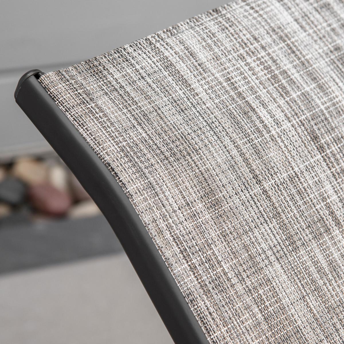 Outdoor Chaise Lounge Folding Lounger Chair - Grey – image 5