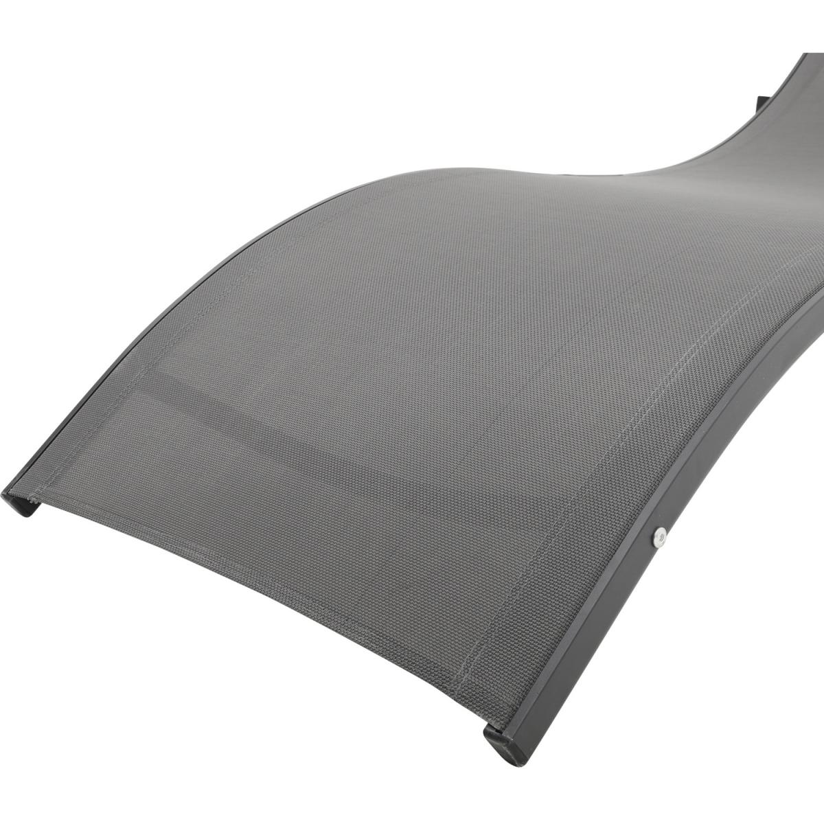 4 Pcs Patio Pool Ergonomic Chaise Lounge Chair - Grey – image 3