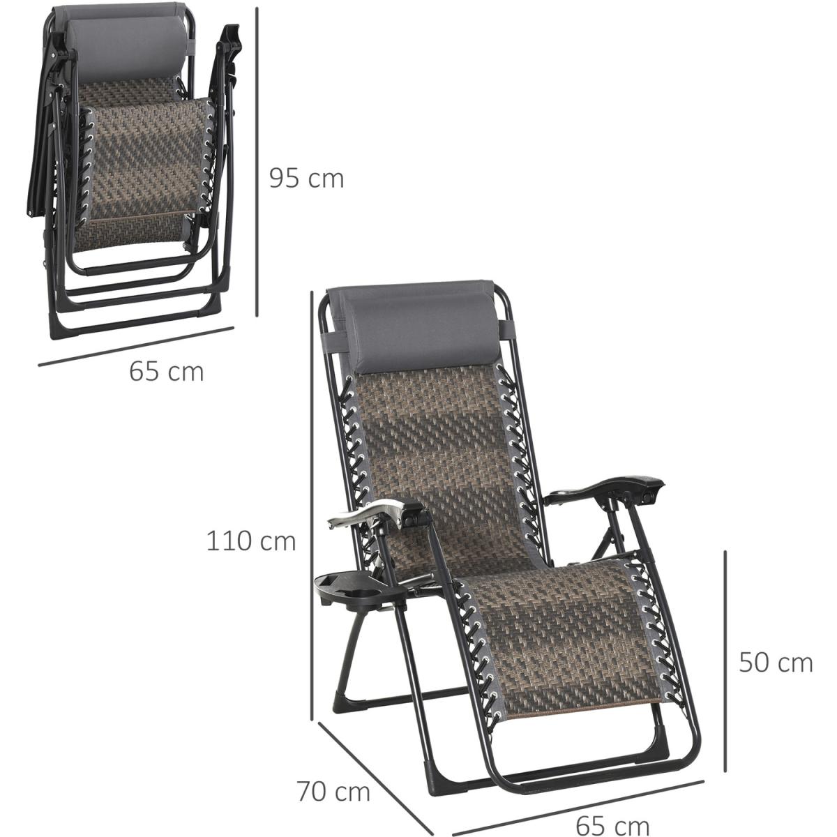 Outdoor Zero Gravity Chair Headrest Cup - Grey – image 2