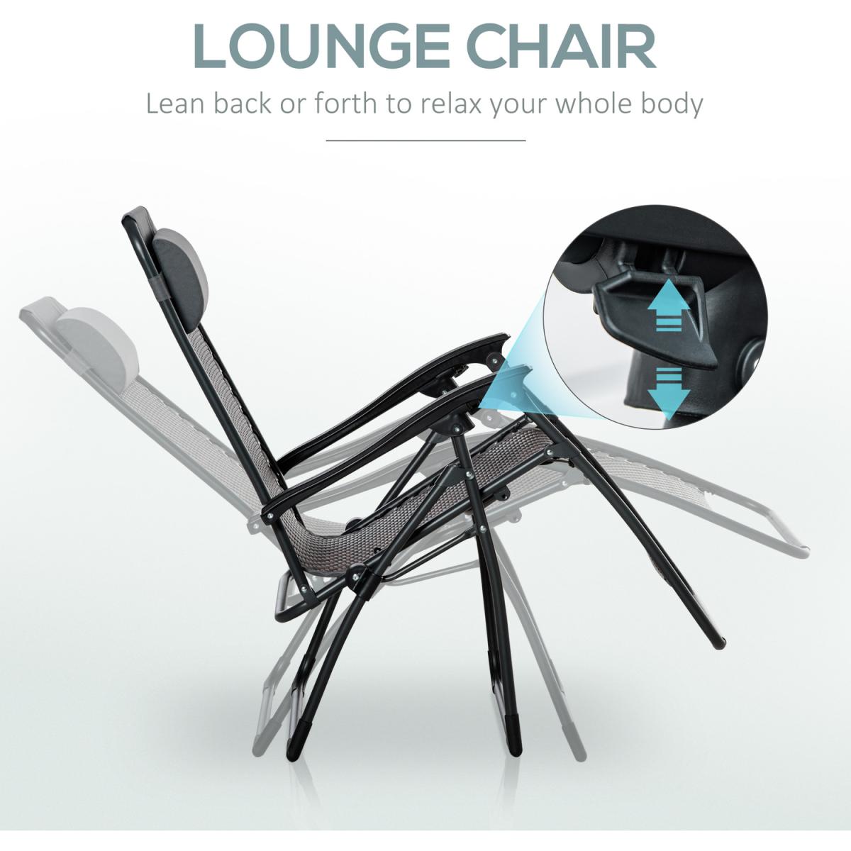 Outdoor Zero Gravity Chair Headrest Cup - Grey – image 7