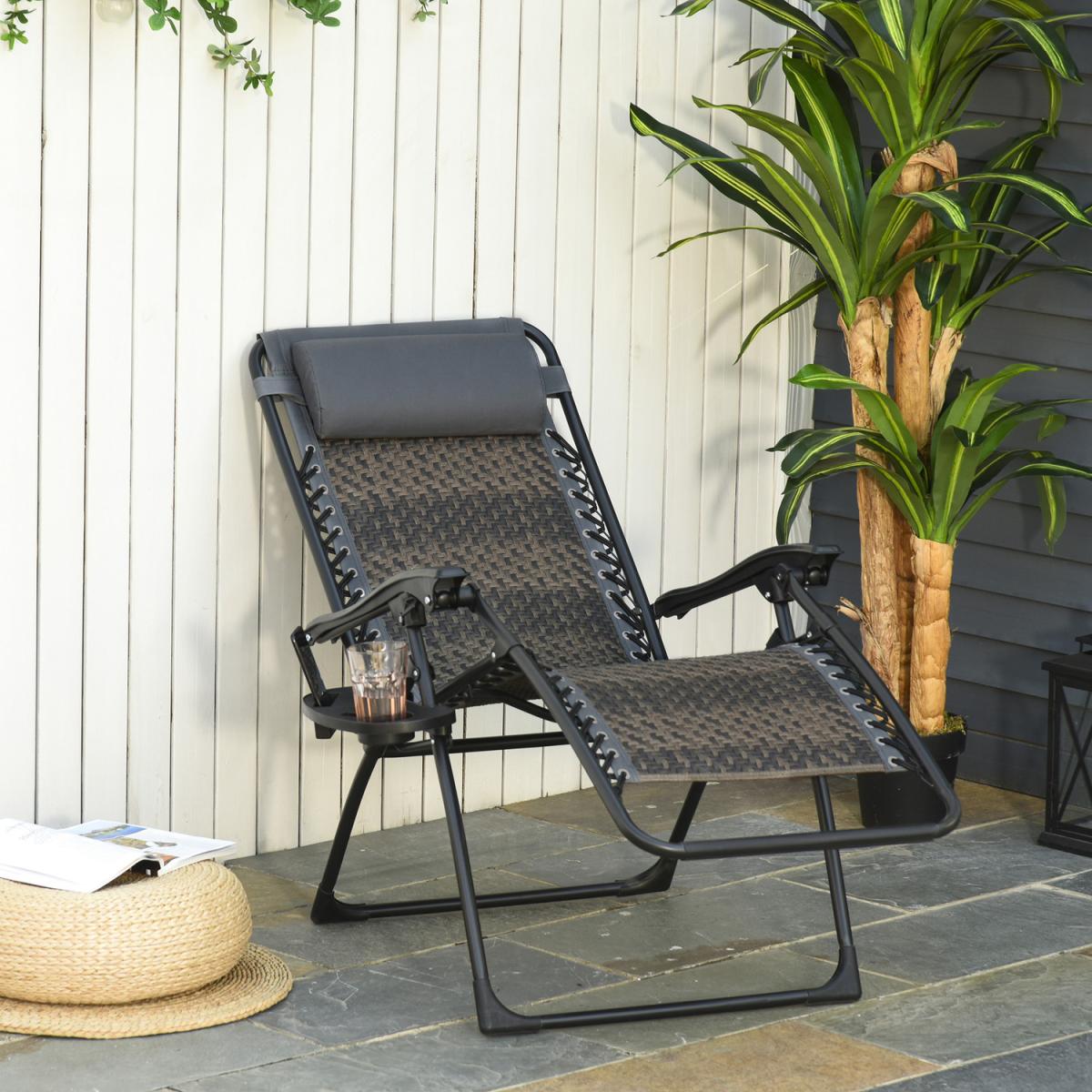 Outdoor Zero Gravity Chair Headrest Cup - Grey – image 1