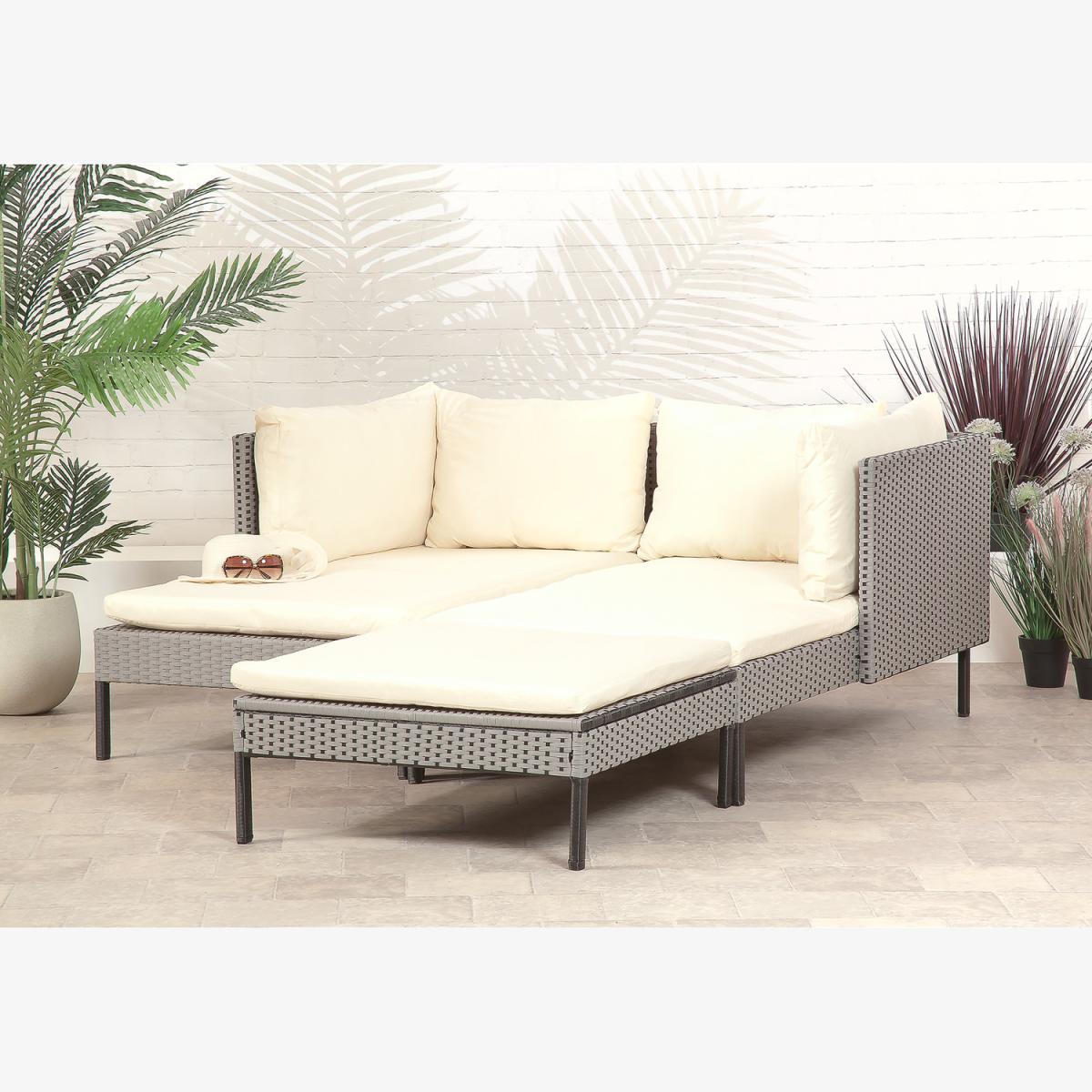 Suntime Rattan Chaise Collection - Grey – image 1