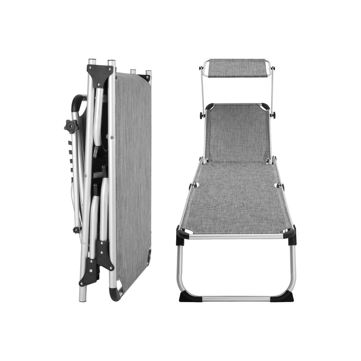 Sun Lounger Aurelie - Mottled Grey – image 1