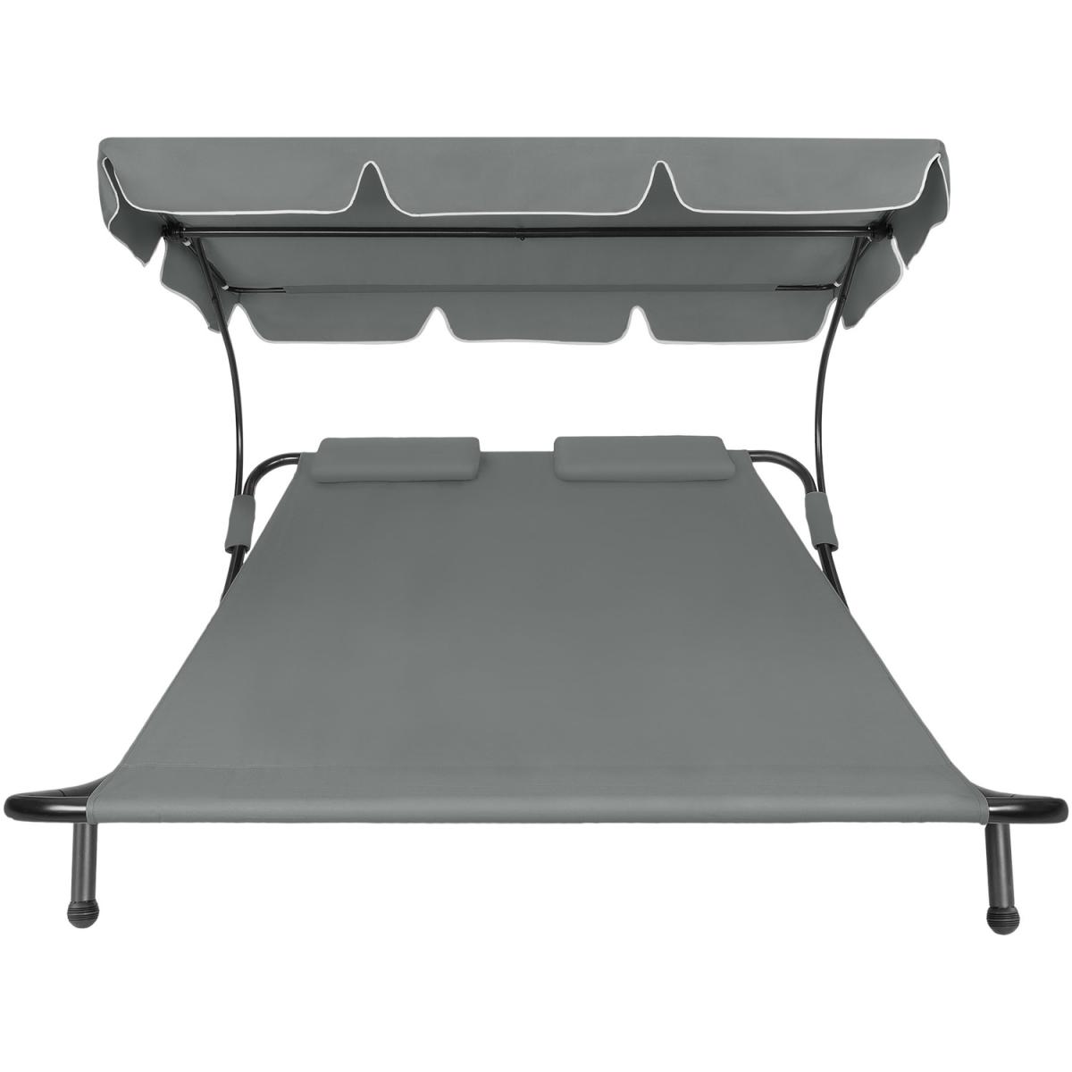 Double Sun Lounger - Grey / White Trim – image 2