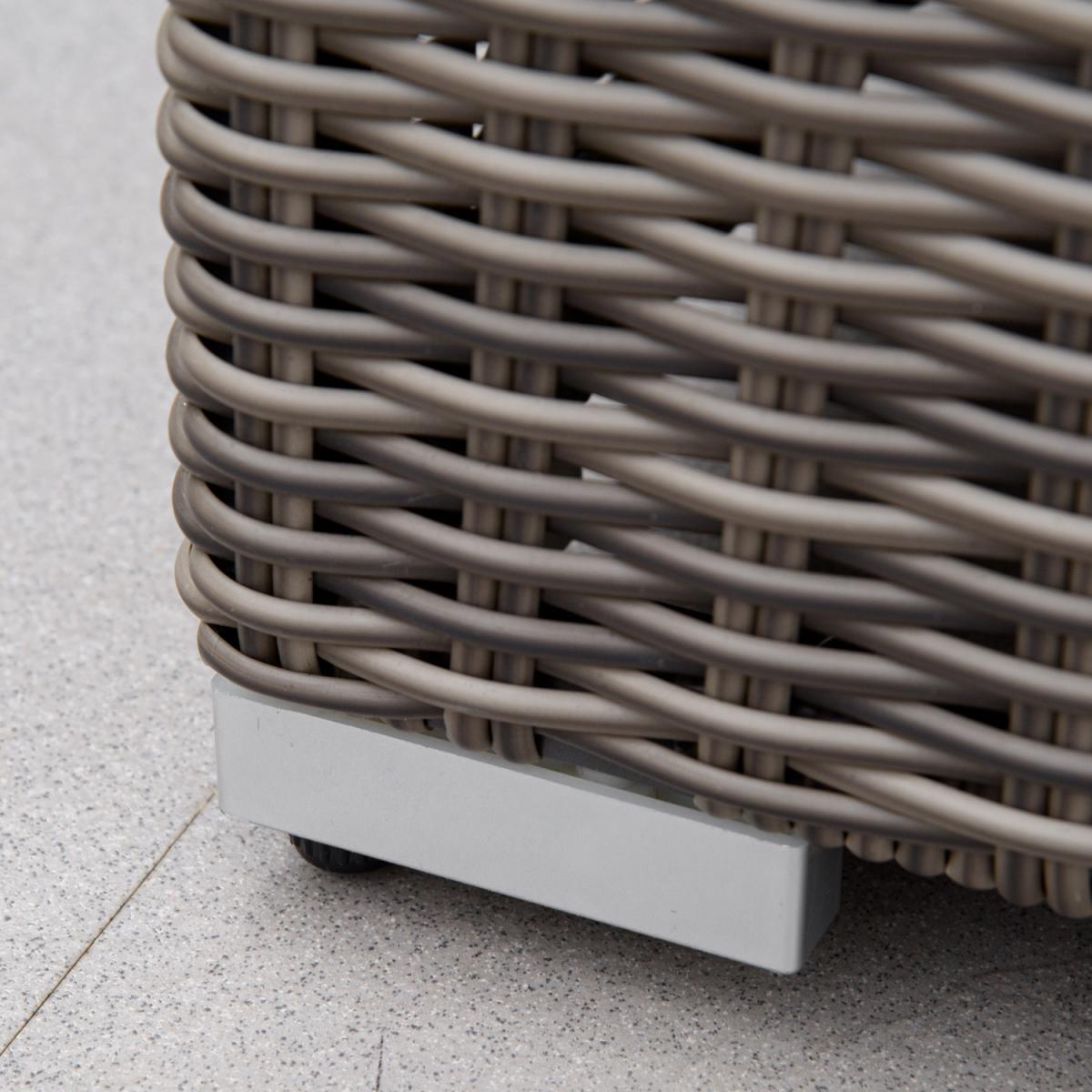 3 PCS Adjustable PE Rattan Lounge Set - Grey – image 7