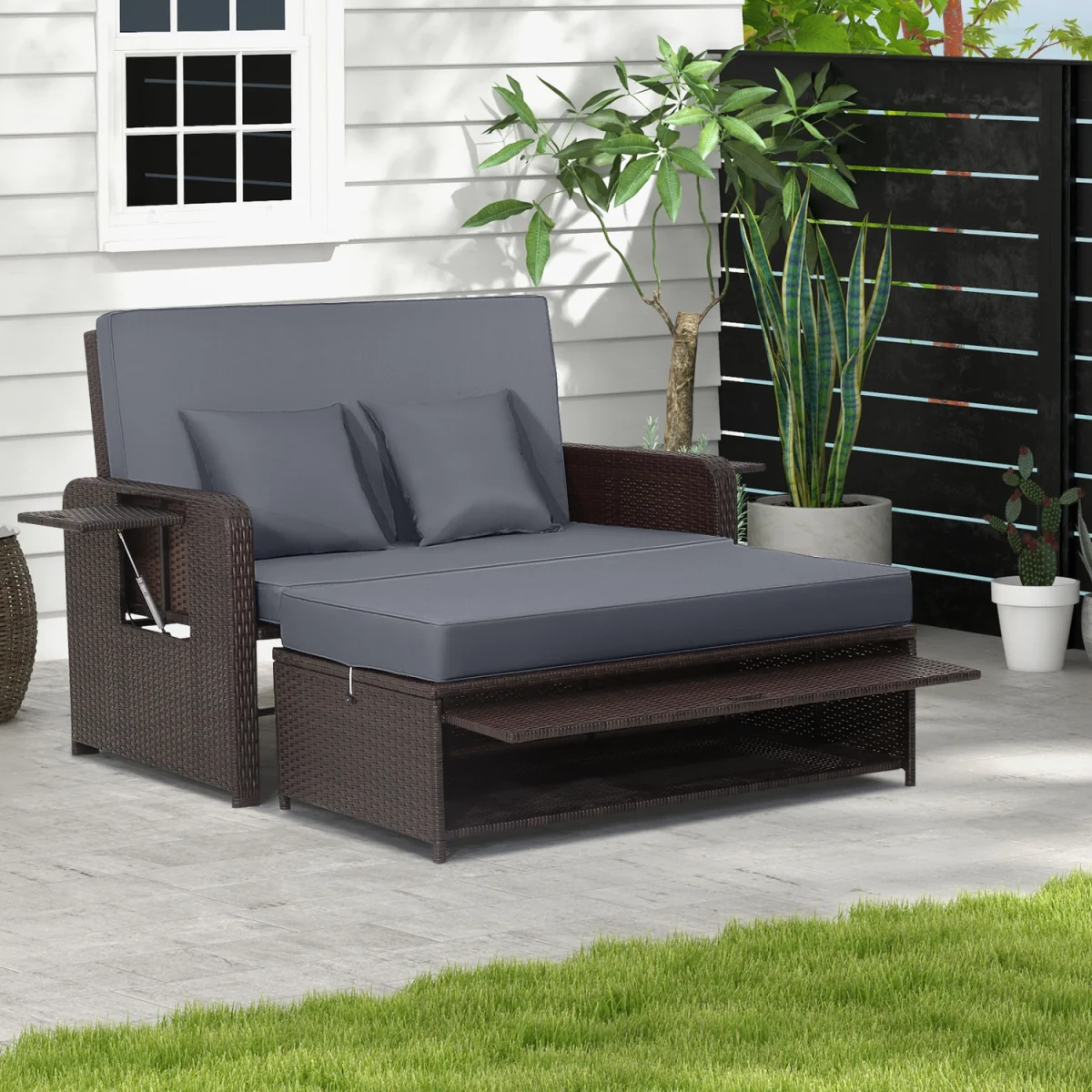 Garden Rattan Daybed Set – image 5