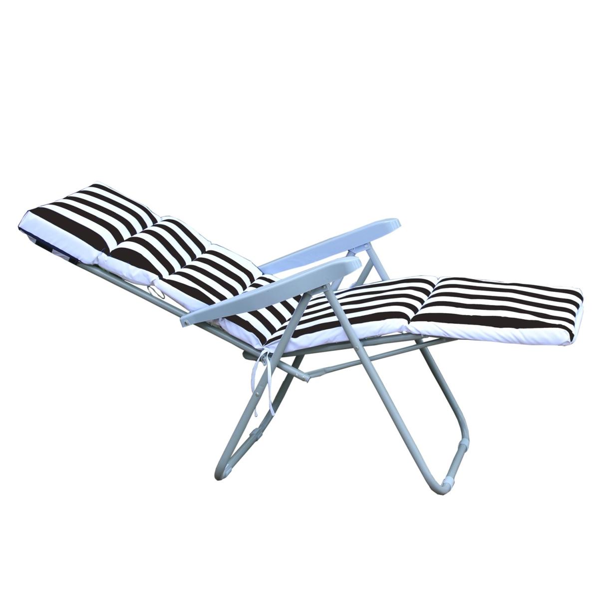 BIRCHTREE Pair of Garden Lounger Recliner Chairs - Black – image 2
