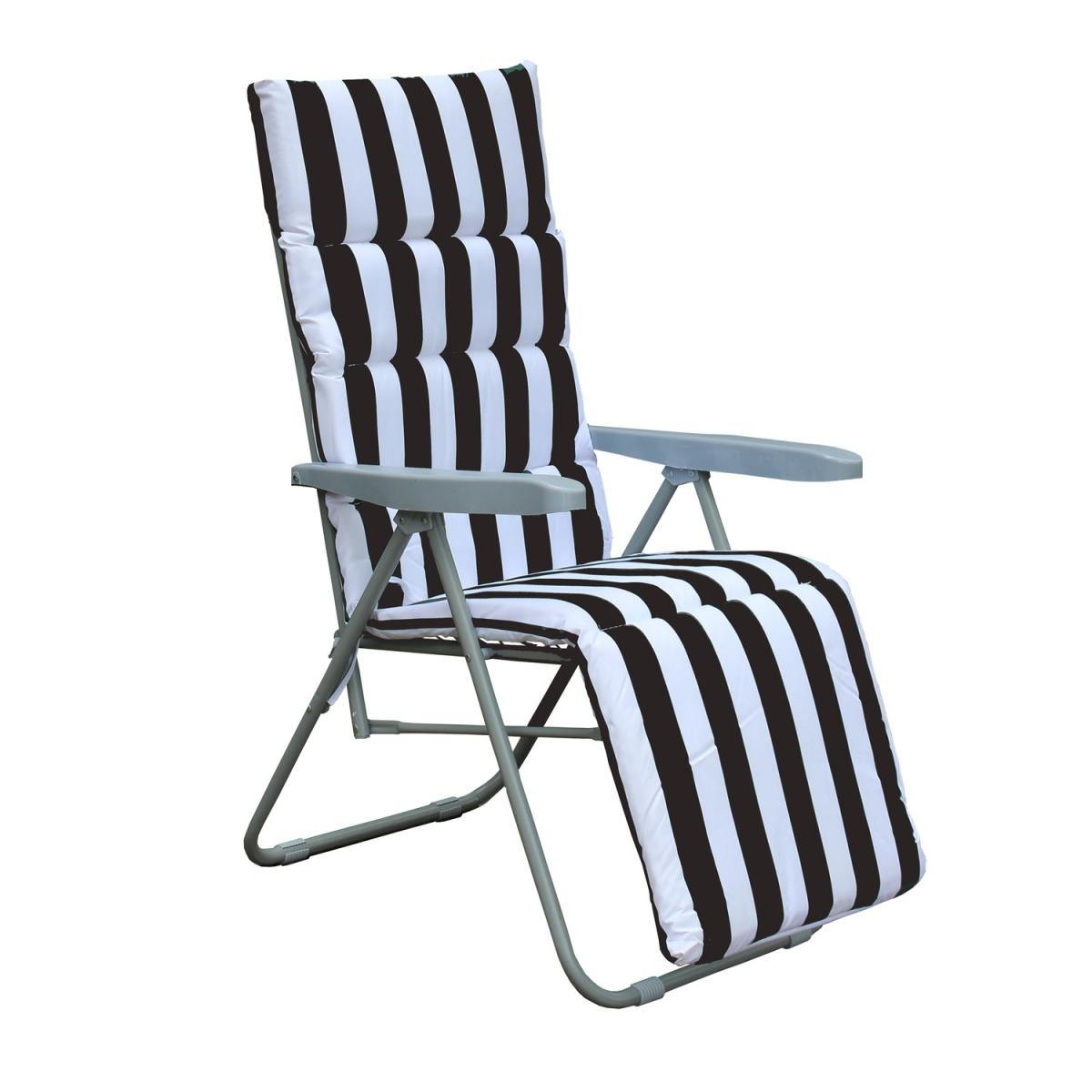 BIRCHTREE Pair of Garden Lounger Recliner Chairs - Black – image 3