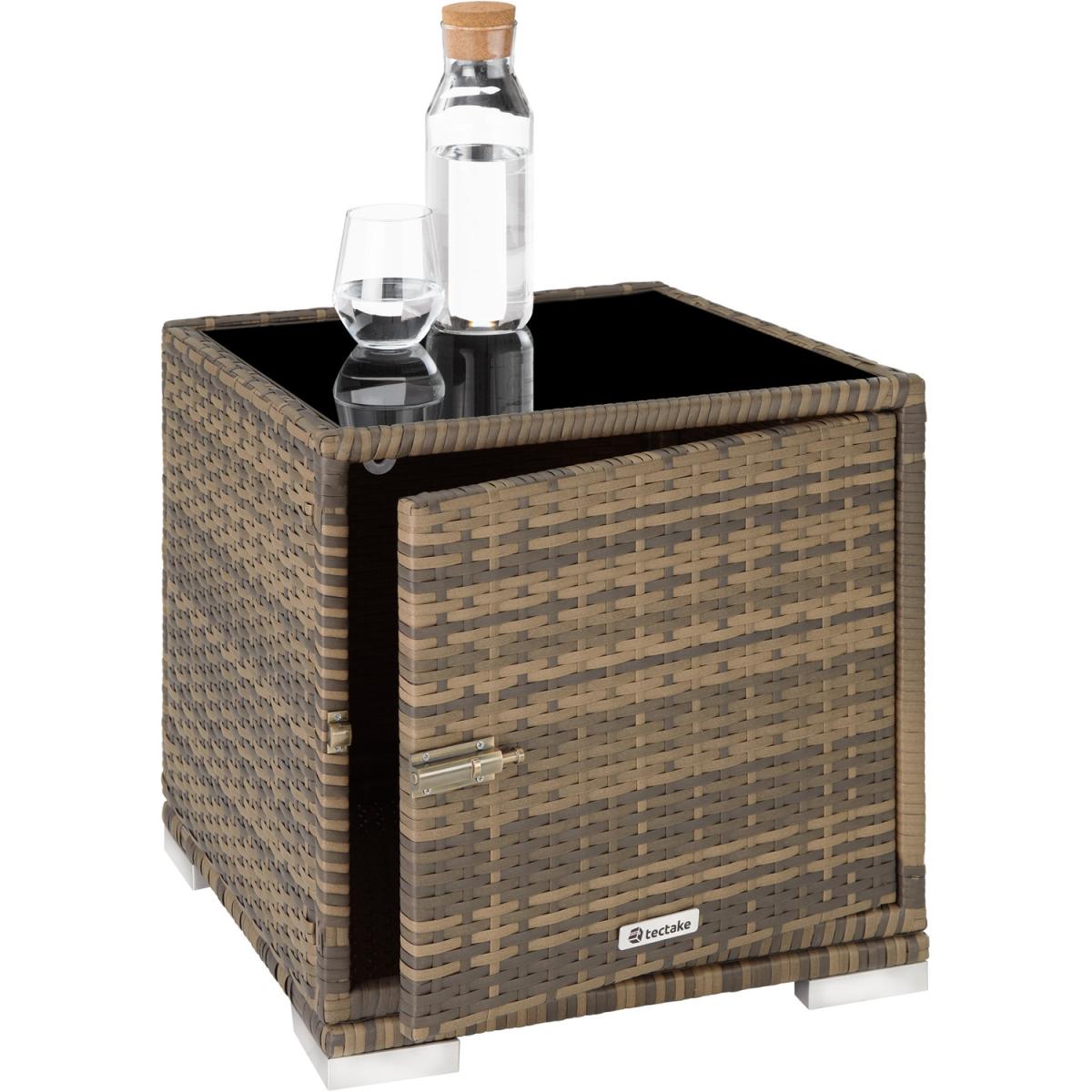 2 Rattan Sunloungers with Table and Protective Cover - Neutral – image 3