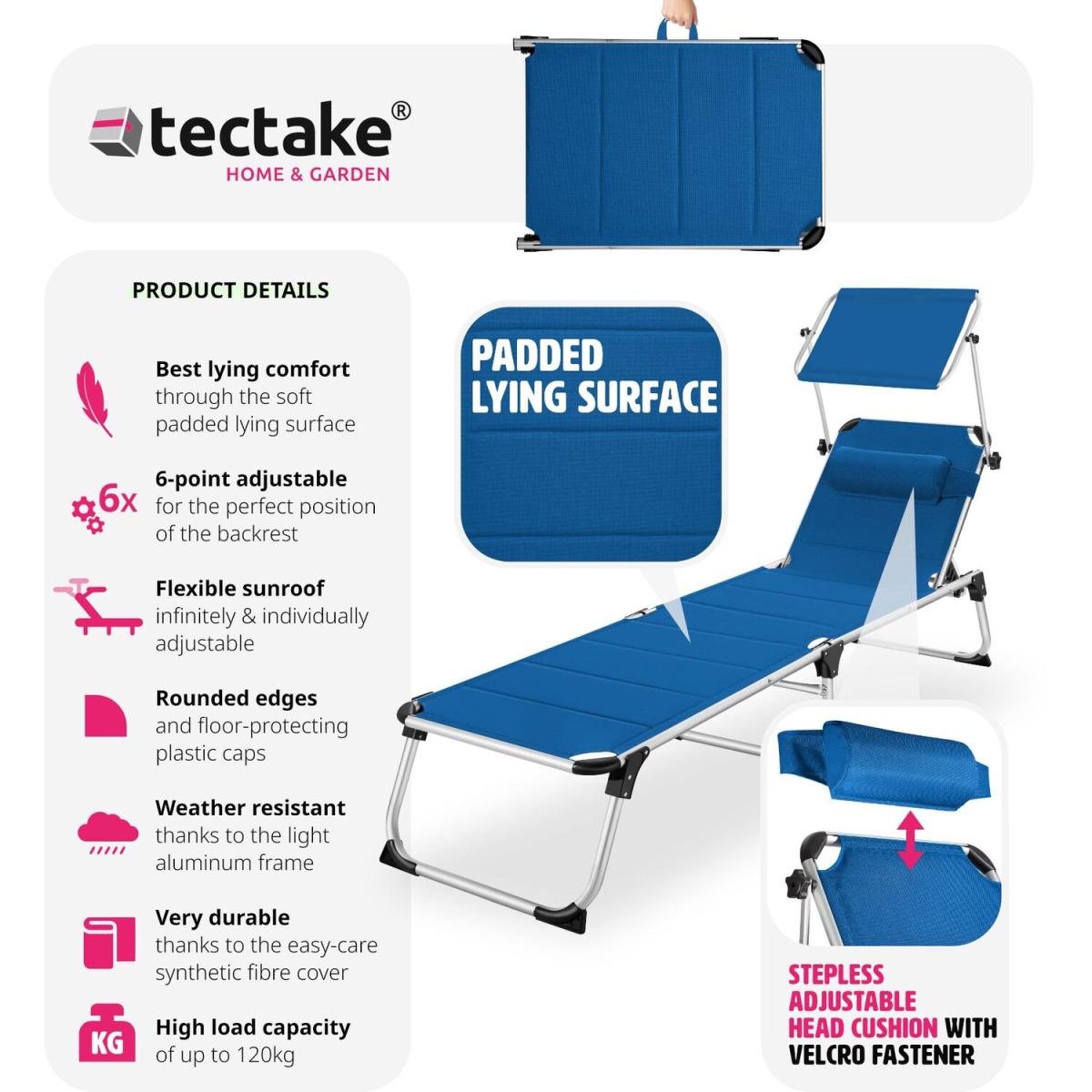 Sun Lounger Lorella - Blue – image 11