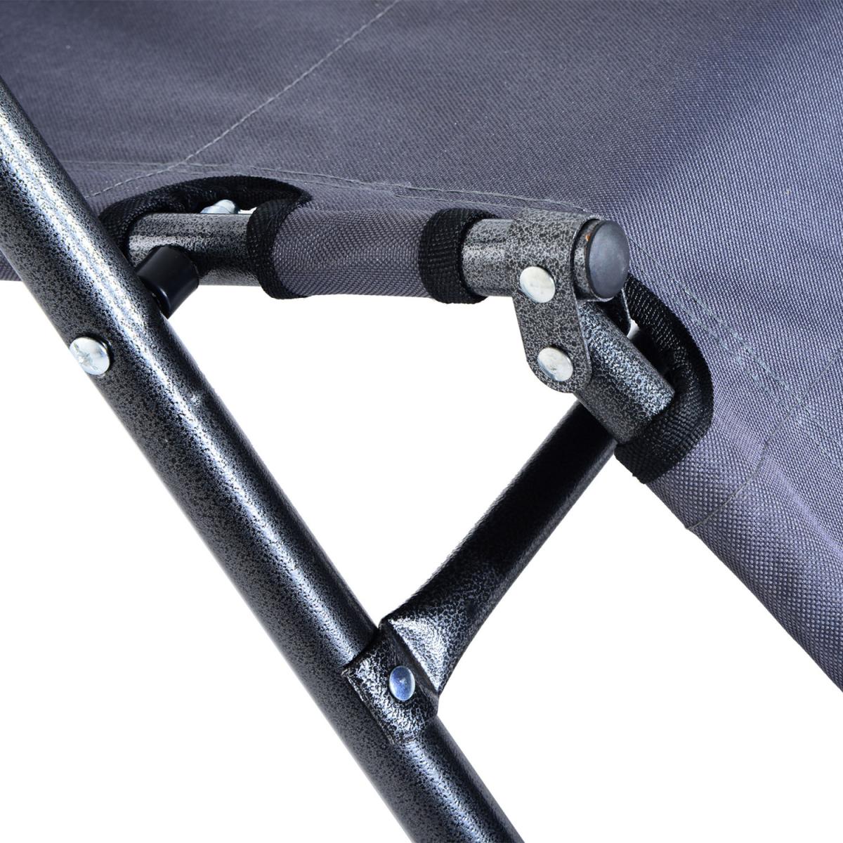 Folding Sun Lounger Chair - Grey – image 4