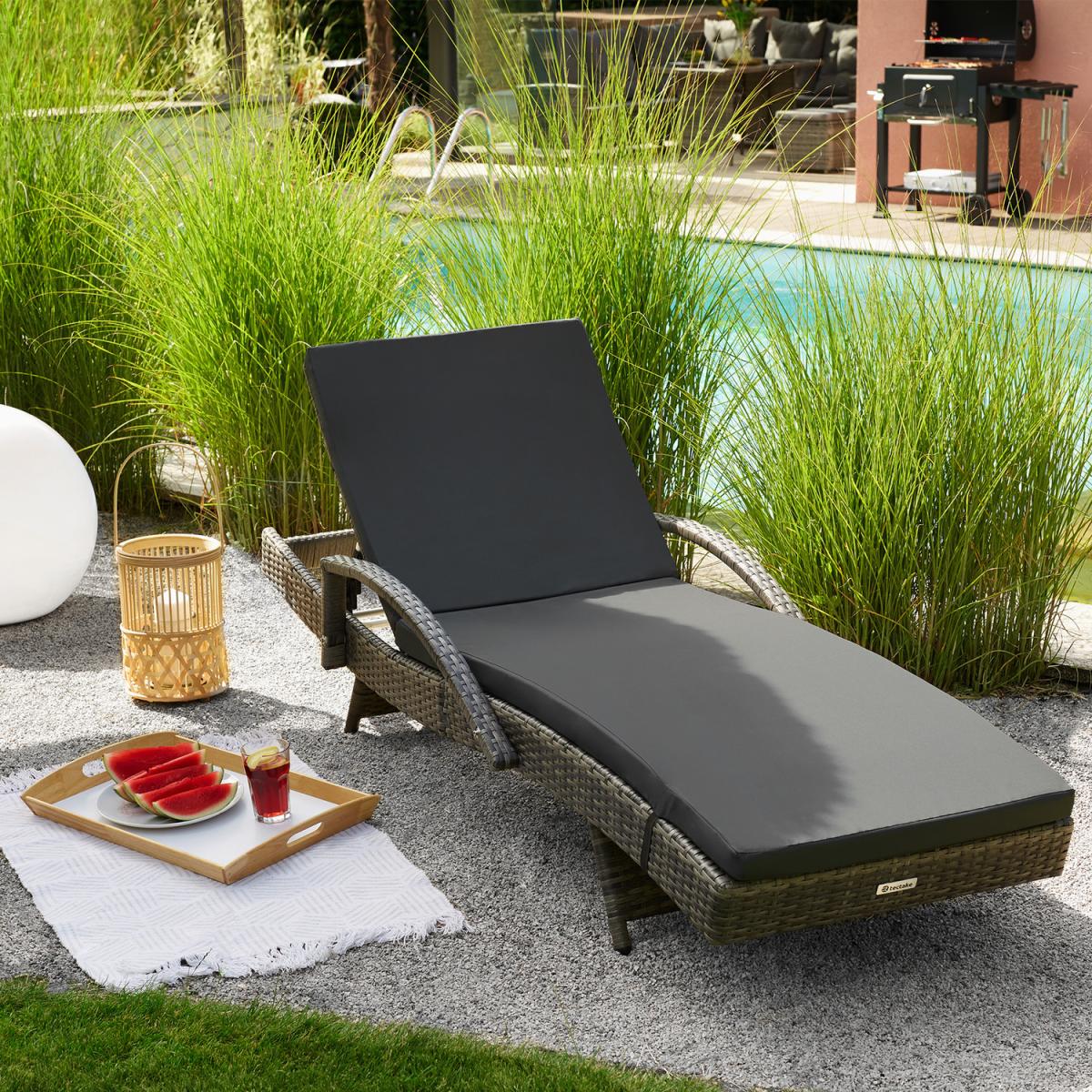 Sun Lounger Oceane Rattan - Mixed Brown – image 1