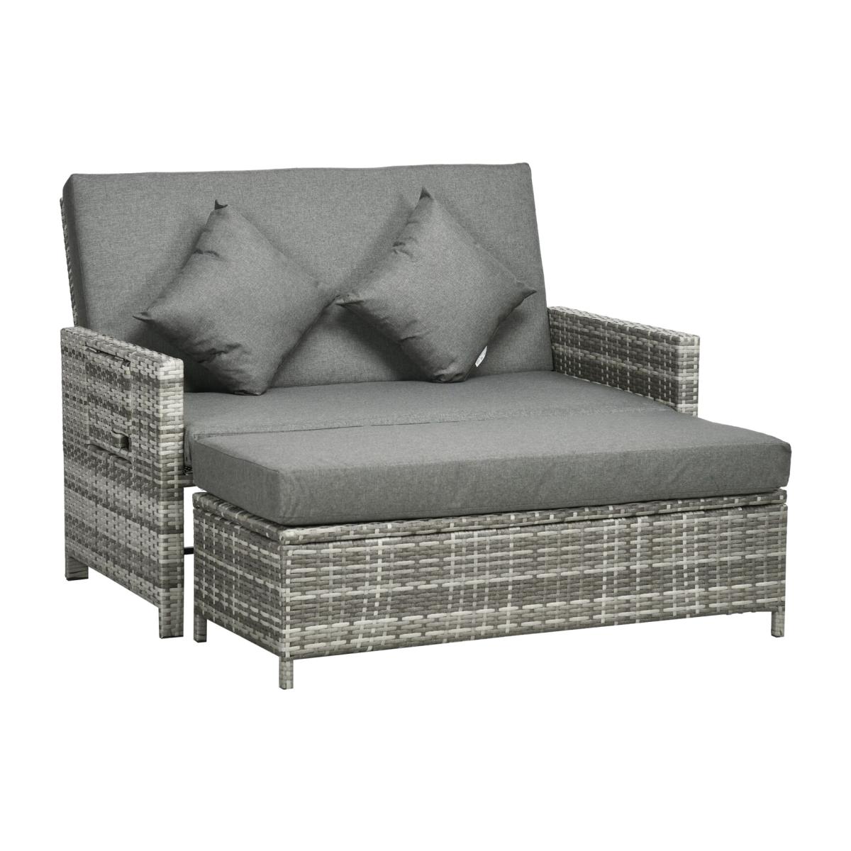 Garden Rattan Furniture Set 2 Seater - Grey – image 1