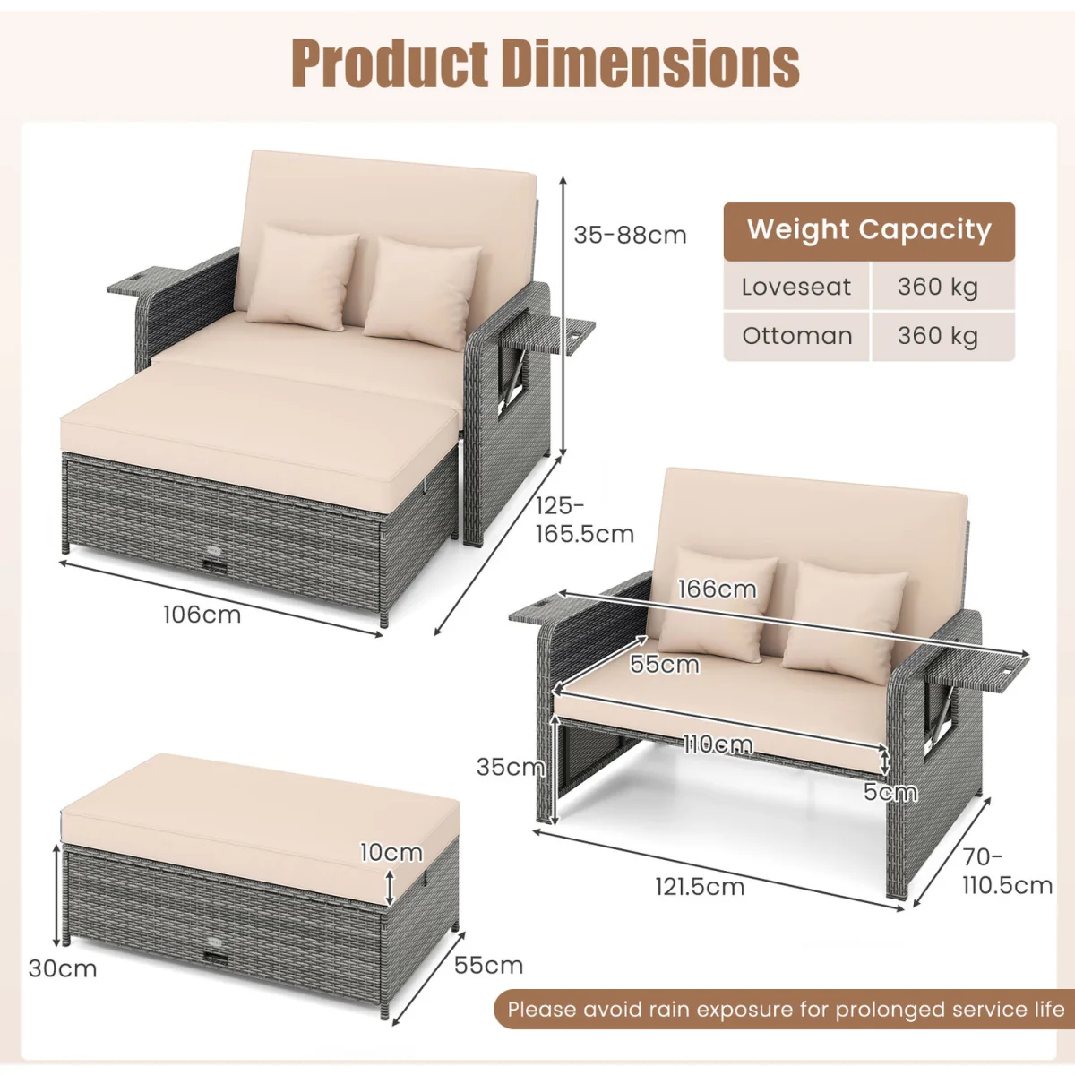 Outdoor Adjustable Daybed – image 3