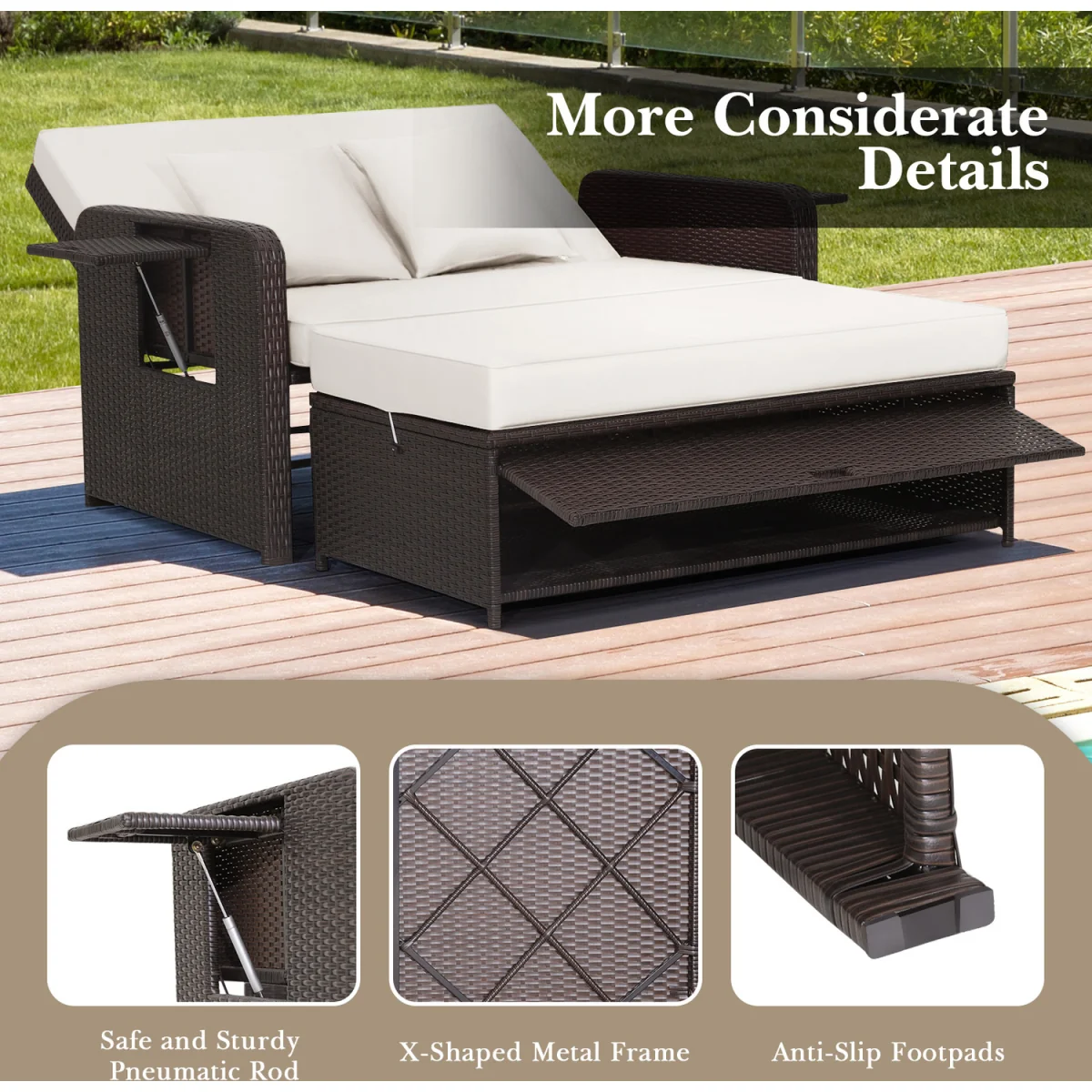 Outdoor Rattan Daybed Set – image 11