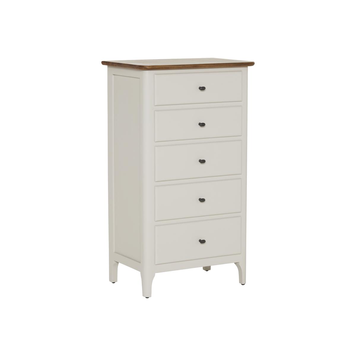 Mara 5 Drawer Chest, White | Barker & Stonehouse