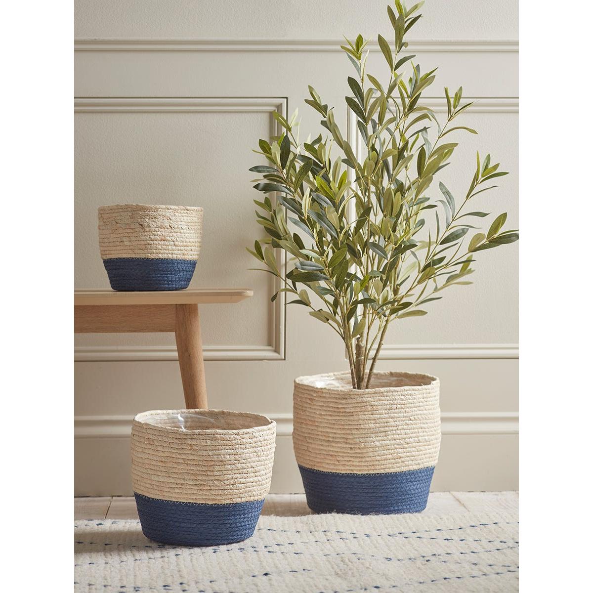 Three Blue Dipped Baskets – image 2