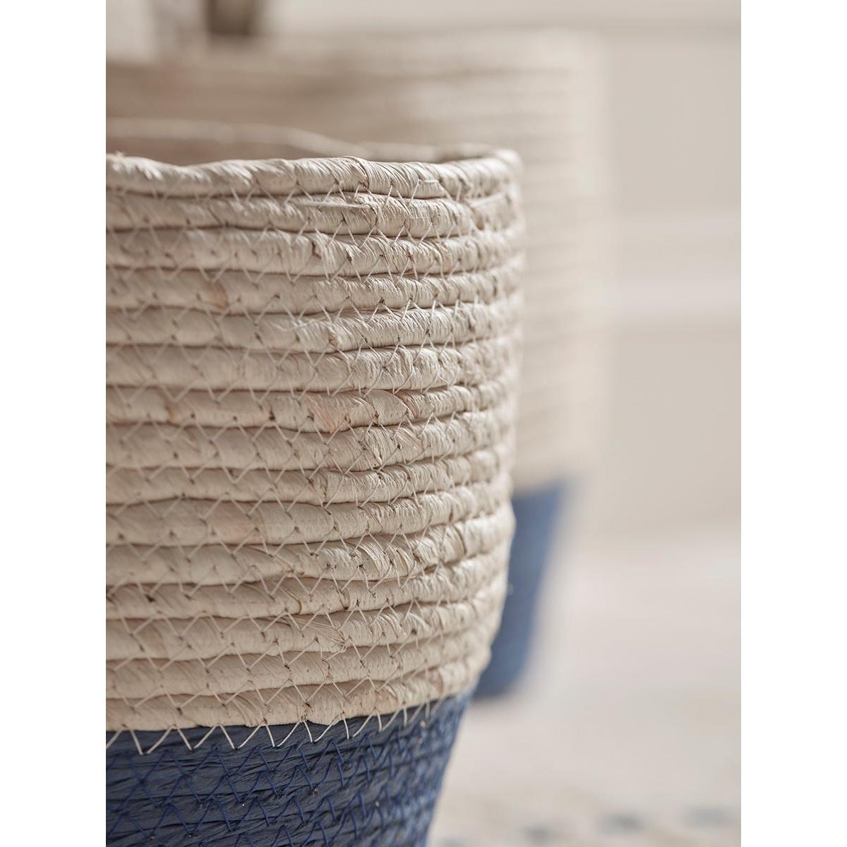 Three Blue Dipped Baskets – image 3