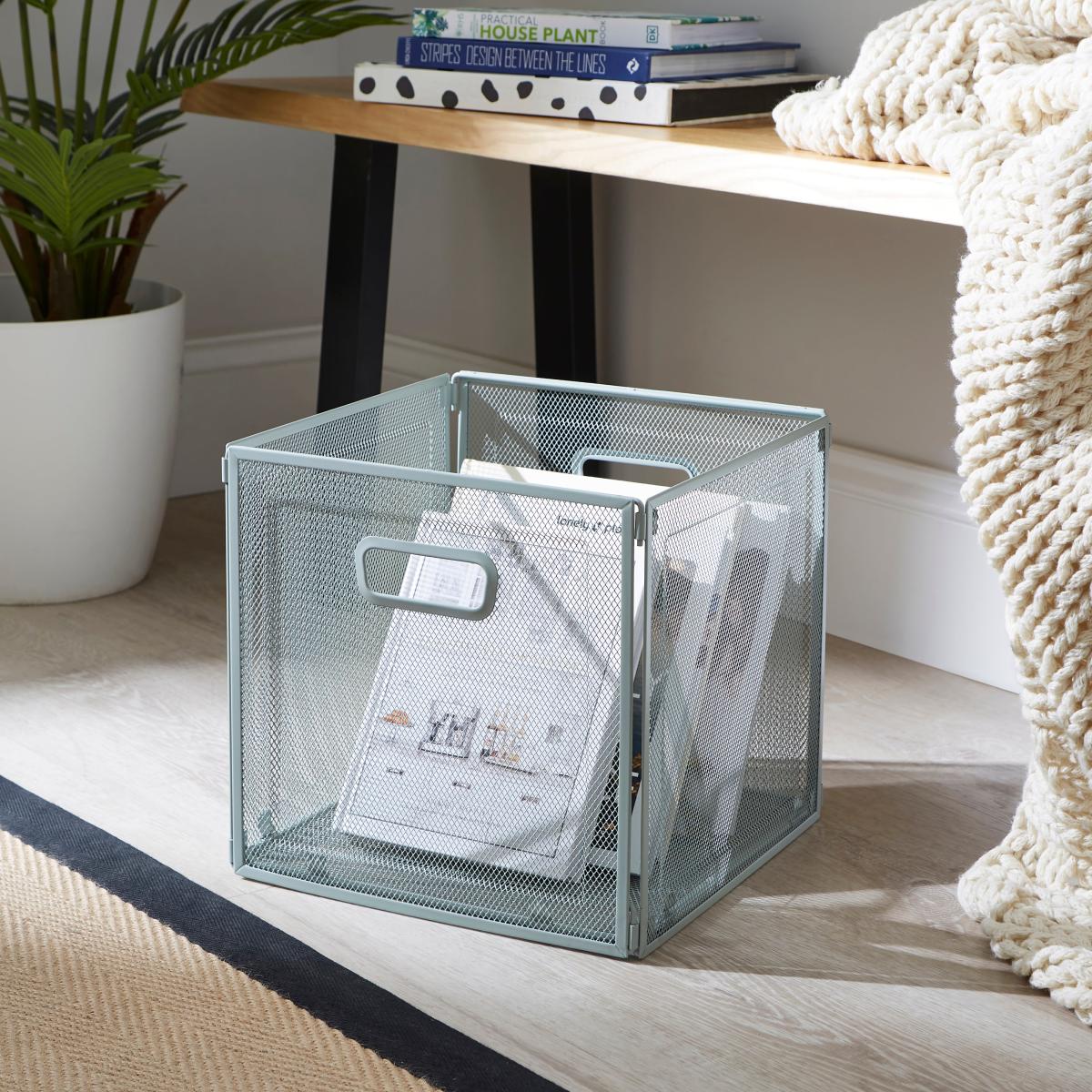 Wire Mesh Storage Box Sage – image 2