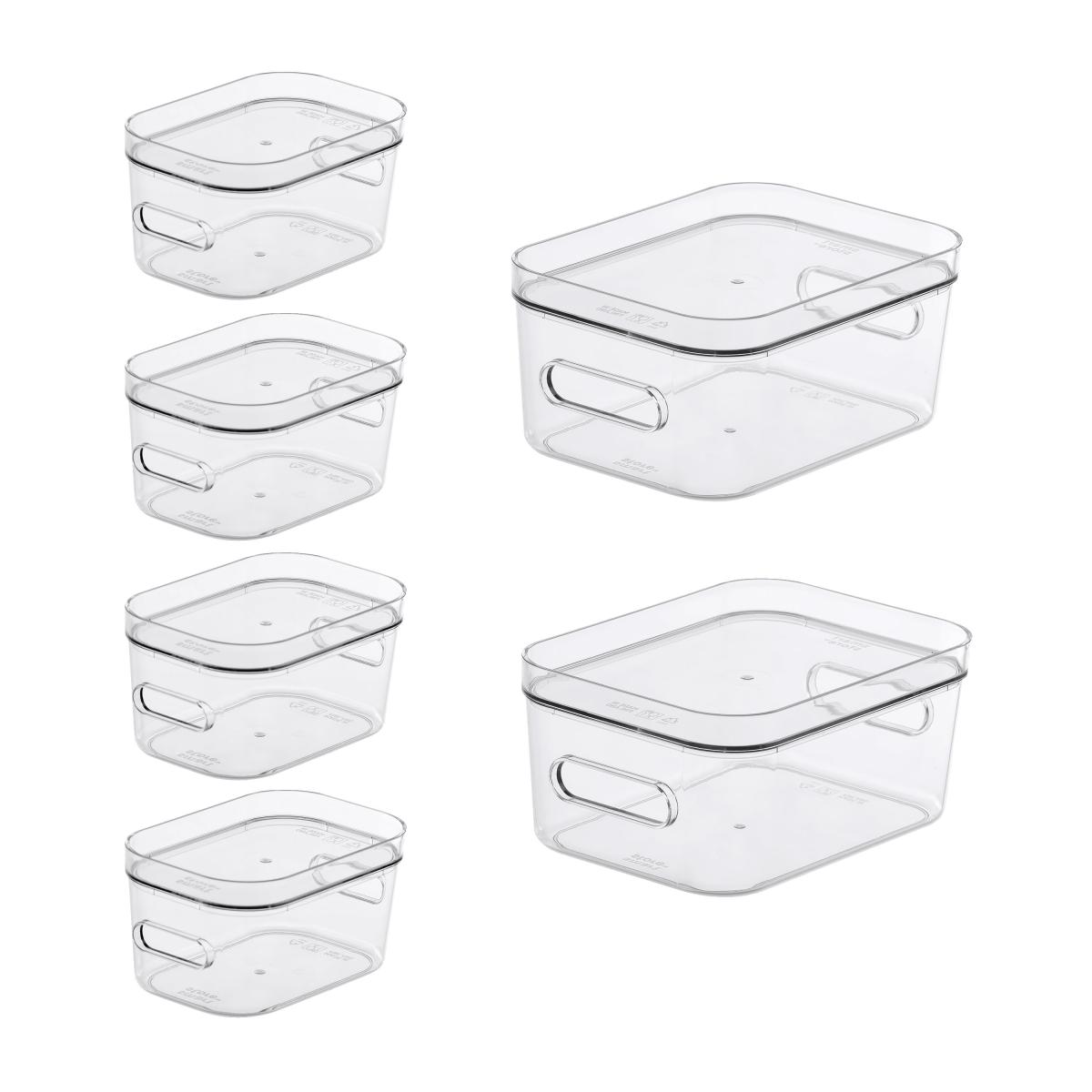 Compactbundle Set of 4 Assorted Storage Boxes Clear – image 2